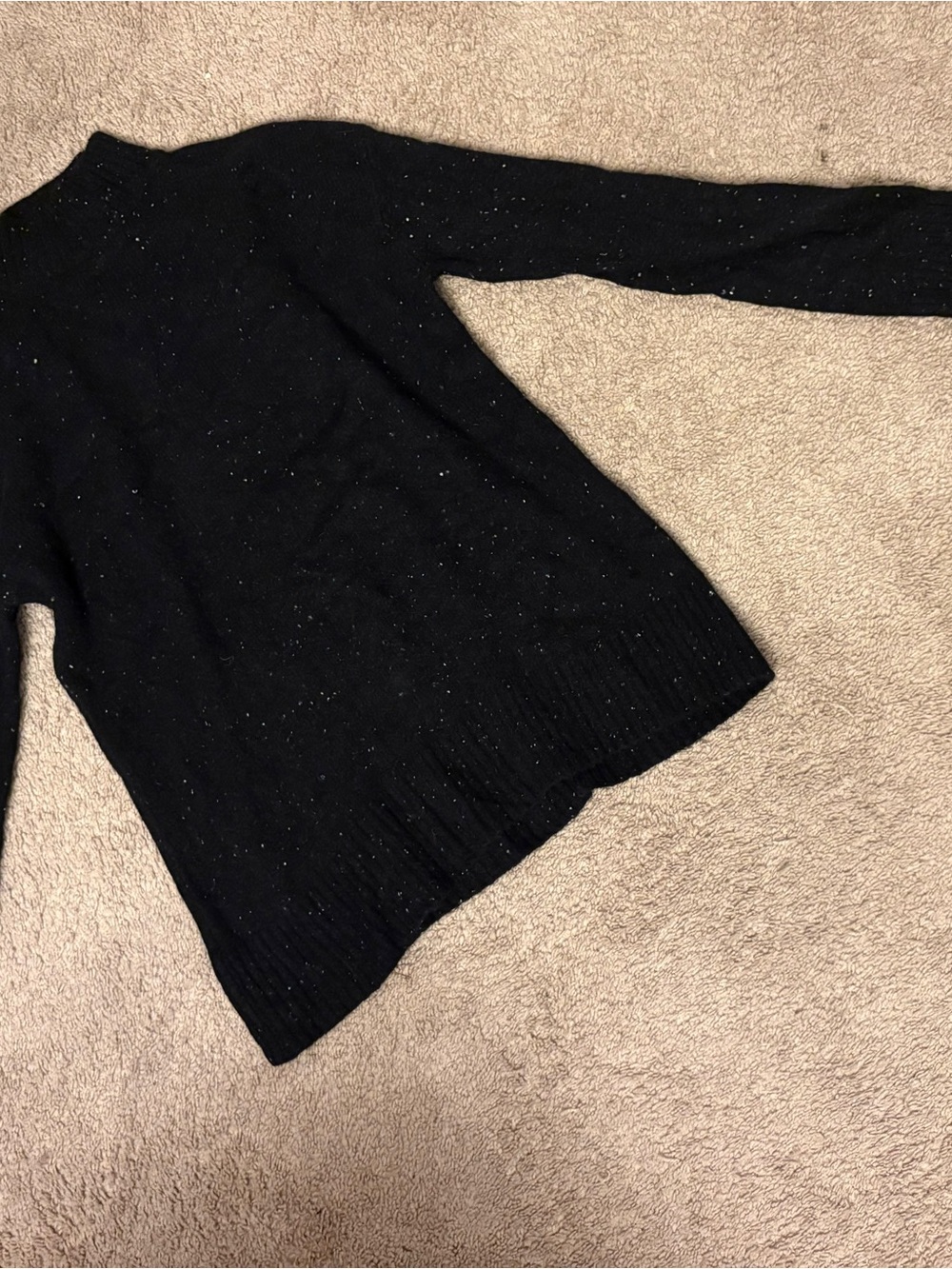 Everlane Black Speckled Cotton Crewneck